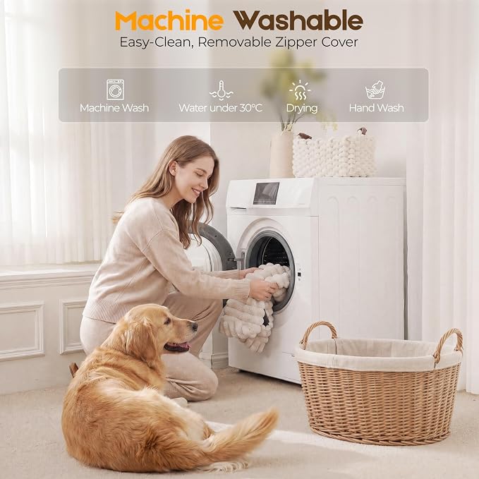 Orthopedic Dog Bed for Large Dog, Waterproof Pet Bed,Non-Slip Bottom and Egg-Crate Foam with Removable Washable Cover Crate Bed,Cream,36"x27"x3"