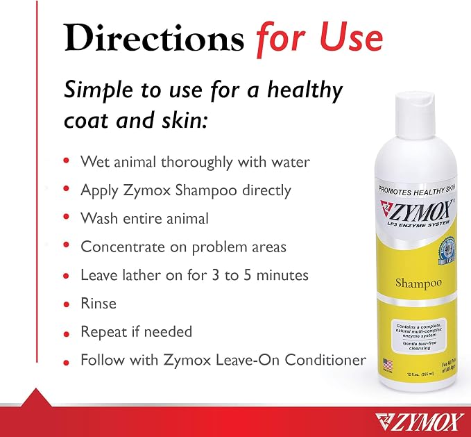 Zymox Enzymatic Shampoo for Dogs and Cats, 12oz