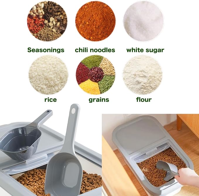 3PCS Dog Food Scoop, 1 Cup Plastic Pet Food Scoop With Measuring Lines for Dogs Cats Birds and Rabbits
