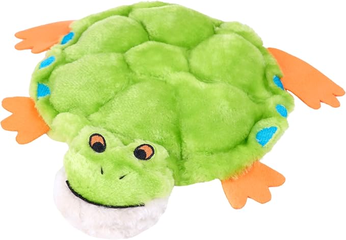 ZippyPaws Squeakie Crawler- No Stuffing Dog Toy to Keep Them Busy, for Small, Medium, & Large Dogs, Squeaky Pet Toy for Boredom, Unstuffed Chew Toy, Soft Plush Puppy Products, Toby the Tree Frog- 11"
