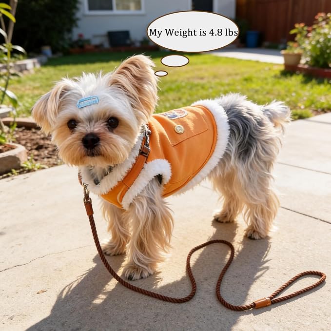 5FT Cotton Puppy Leash for Small Dogs - 1/5" Braided Dog Leash Lightweight & Soft Rope for Tiny Breeds/Cats Daily Walks Training, Coffee