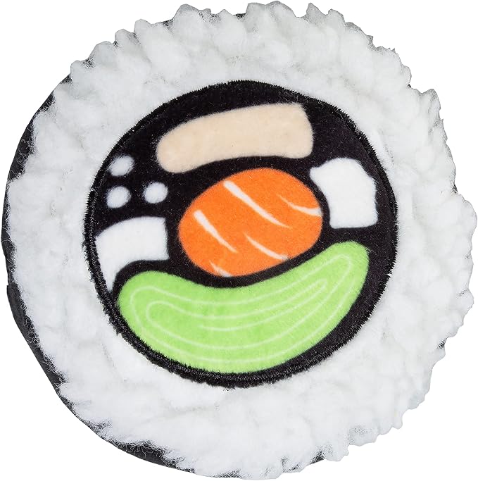 Pearhead Sushi Plush Squeaky Dog Toys – Soft Durable Food-Themed Chew Toys for Small & Medium Dogs, Interactive Plush Dog Toy Set of 3
