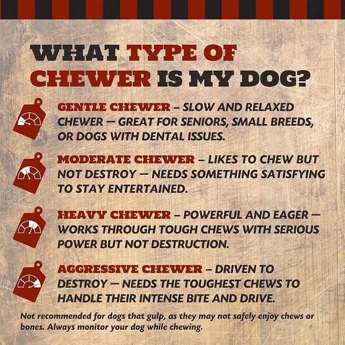 THE COUNTRY BUTCHER 7" Beef Marrow Dog Bones for Aggressive Chewers, Large Breed Dog Treat, Natural, Tough, Chew Toy, Made in the USA, 3 Count