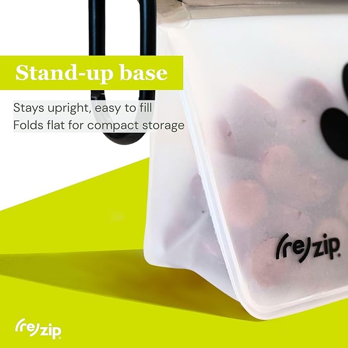 (re) zip Pet On-The-Go Bags 2-pack | Lightweight, Compact, Carabiner Clip | Airtight Closure | Water-Resistant | Food-Safe PEVA | Holds Treats, Poop Bags | Travel-Friendly