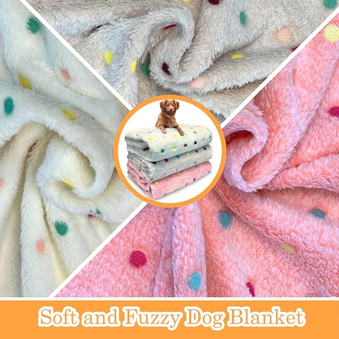 Dog Blankets for Medium Large Dogs Washable, 3 Pack Pet Blanket Washable 60" x 50", Fuzzy Soft Puppy Blanket Throw Cover for Kennel Crate Bed, Blanket for Dogs, Pet Blankets for Dog