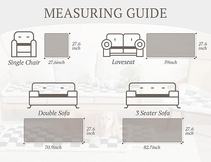 Couch Cushion Cover for dogs Sofa Cover Washable Pet Love Seat Couch Covers for Sofa Slipcover Couch Protector Blanket for Dog Sofa Cushion Covers for Pet Washable Pad Light Brown 70x180cm/27.6x70.9in