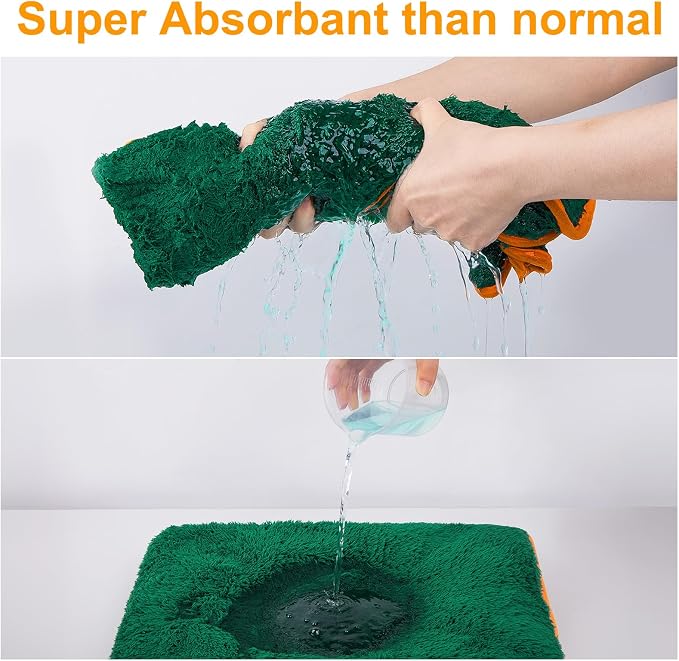 Bienbee Dog Bathrobe, Quick Drying Super Absorbent Pet Robes for Small Medium Large Dogs, Drying Coat for After Bath & Swim, Warm & Cozy Dogs Towels, Dog Puppy Bath Supplies, Green S