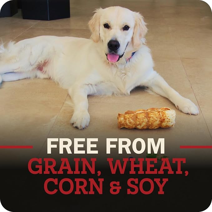 Redbarn Pet Products All-Natural Small/Medium Beef Cheek Rolls for Dogs, Chicken & Carrot Glazed - Single Ingredient Grain-Free Chew Treat Naturally Rich in Collagen - 5 Pack - Packaging May Vary