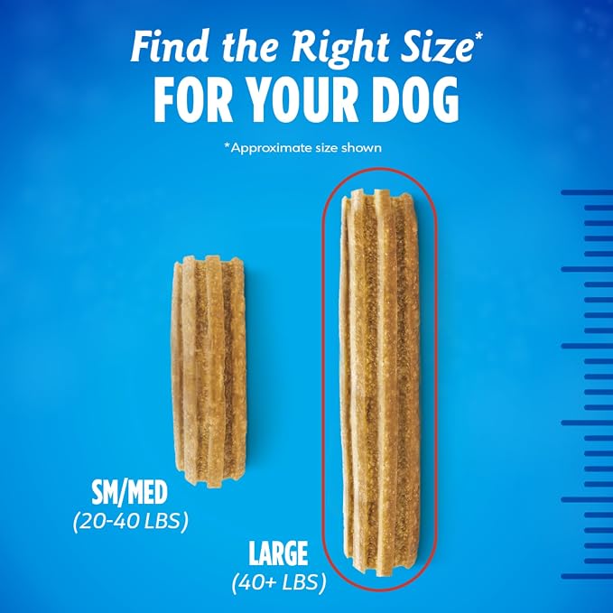 DentaLife Plus Digestive Support Dog Treats for Large Dogs 40 lbs. and up, Cleans Teeth, Freshens Breath, & Supports Healthy Gut, Chicken & Pumpkin Flavor, 7 oz., 6 Chews - 6 ct. Pouch