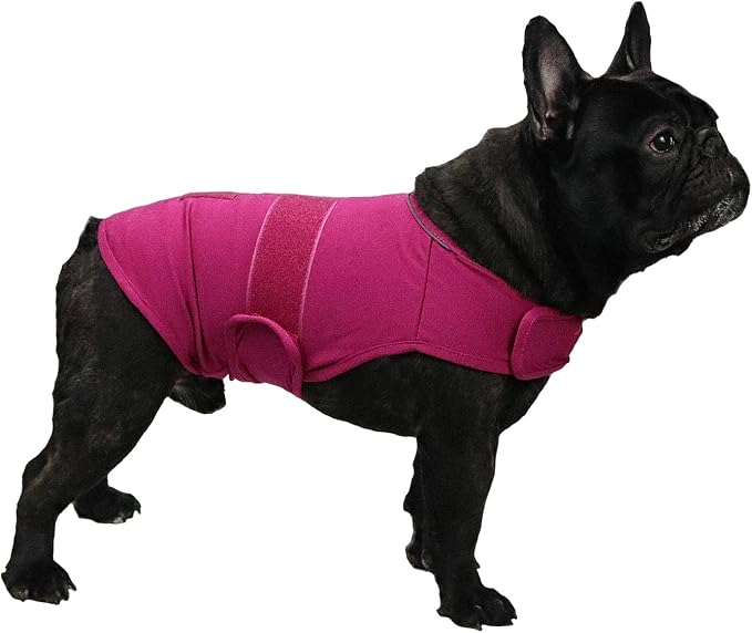 Comfort Dog Anxiety Relief Coat, Dog Anxiety Calming Vest Wrap for Thunderstorm,Travel,4th of July Fireworks,Vet Visits,Separation (M,Rose)