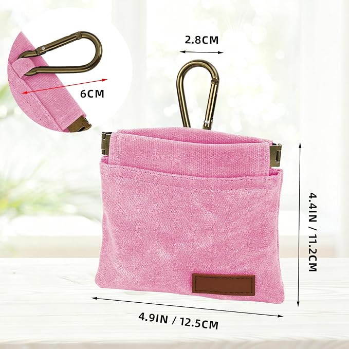 1 Pcs Pocket Pet Training Pouch,Dog Treat Pouch for Portable Pet Dog Walking Bag for Travel or Outdoor Use (Pink)