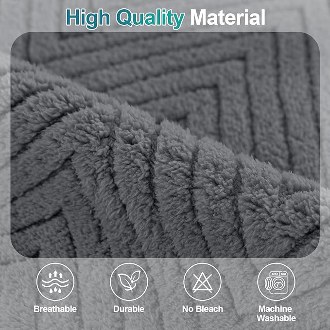 Turquoize Waterproof Couch Cover for Dogs Fuzzy Pet Couch Covers for Sofa Thick Dog Bed Cover Non-Slip Sofa Covers for 2 Cushion Couch Protector Slipcover Pet Friendly (Grey, 36" x 48")