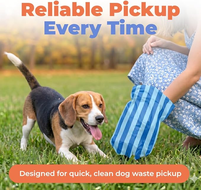 Best Pet Supplies Dog Poop Bags for Waste Refuse Cleanup, Doggy Roll Replacements for Outdoor Puppy Walking and Travel, Leak Proof and Tear Resistant, Thick Plastic - Blue Strips, 150 Bags
