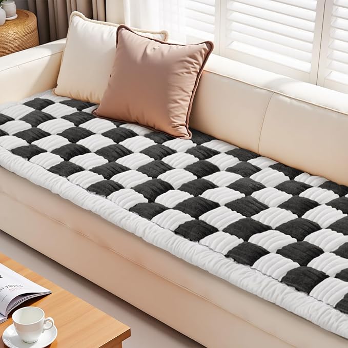 Couch Cushion Cover for dogs Sofa Cover Washable Pet Love Seat Couch Covers for Sofa Slipcovers Couch Protector Blanket for Dogs Sofa Cushion Covers for Pets Washable Pad Black 70x210cm/27.6x82.7in