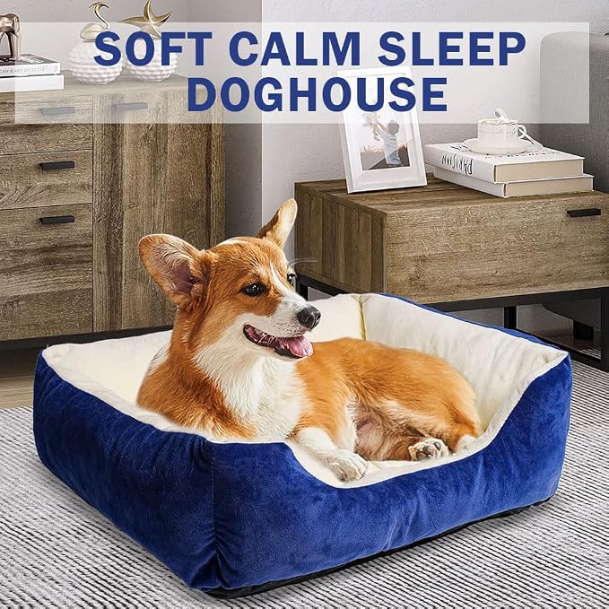 vivicreate Dog Bed 31.5x24 Inch Size, Bolstered Sides for Support, Slip-Resistant Bottom, Dog Bed Medium Size Dog Comfortable Lounger, Orthopedic Dog Bed for Window Sill, Desk, Sofa