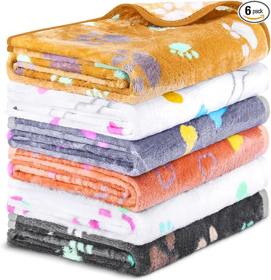 YedsIntu 6 Pcs Washable Guinea Pig Blankets Absorbent Small Animal Fleece Bedding Cage Liners Reusable Pet Pee Pad Sleep Mat Pad Cover for Hamster Ferret Rabbit Chinchilla Hedgehog (Grey, 24" x 47")