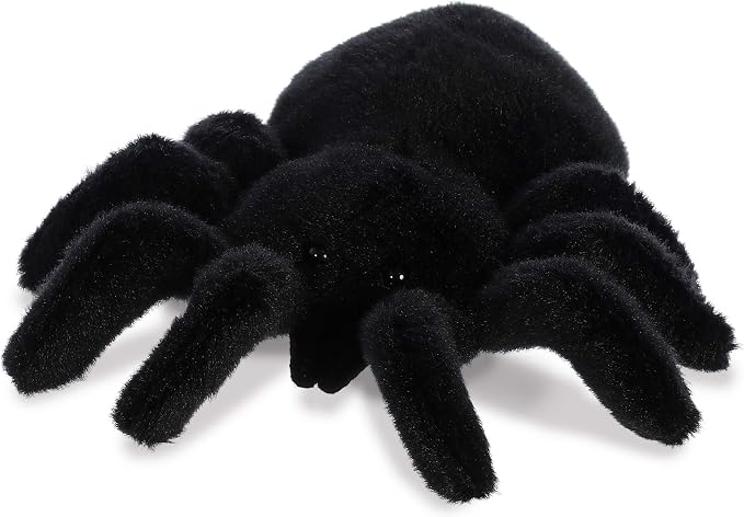 Aurora® Adorable Mini Flopsie™ Tod Tarantula™ Stuffed Animal - Mini Companions Ready for Playful Adventures - for Kids All Ages, Toddlers, Adults, and Families - Black 8 Inches