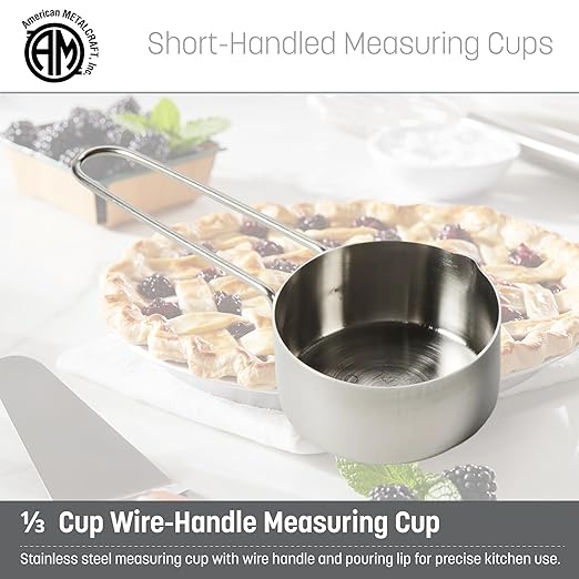 American METALCRAFT, Inc. 1/3 Stainless Steel Measuring Cup, Silver