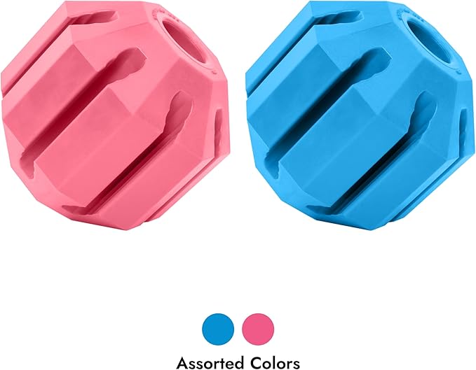 KONG Puppy Activity Ball - Soft & Durable Natural Puppy Rubber Dog Toy - Chew Toy for Teething Puppies - Eases Aching Teeth & Gums - for Small Puppies - Randomly Provided Color