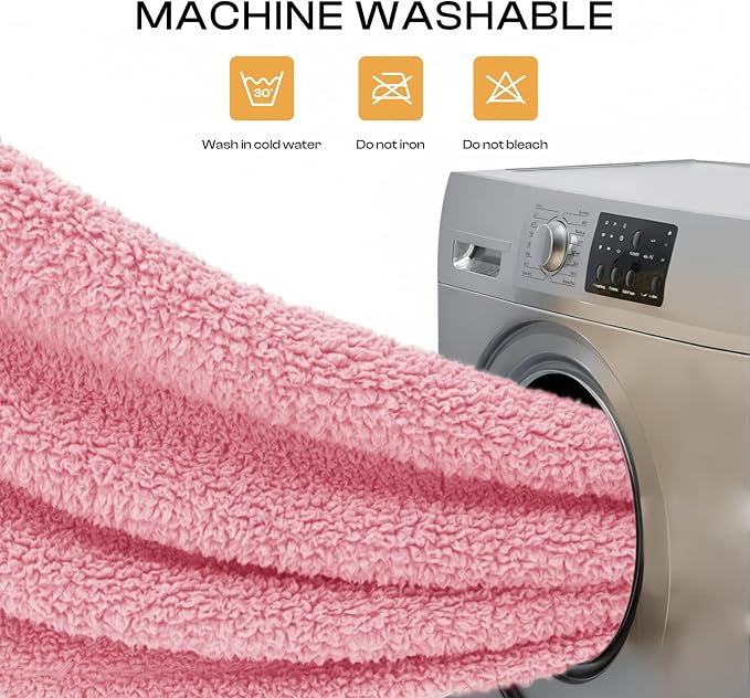 1 Pack 3 Calming Blankets Fluffy Premium Fleece Pet Blanket Soft Sherpa Throw for Dog Puppy Cat HazeBlue/Pink/Grey Small (23" x16")