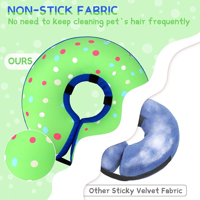Supet Inflatable Dog Cone Collar Alternative After Surgery, Dog Neck Donut Collar Recovery E Collar for Neuter, Soft Dog Cone for Small Medium Large Dogs