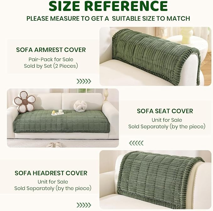Royhom Couch Cover for Dogs Washable, Soft Thick Pet Couch Covers for Sofa, Pawcart Couch Protector Pet Friendly, Furniture Covers Dog Mat for Couches and Sofas (Green, 35.4 x 70.9 Inch)