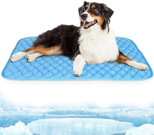 Dog Cooling Mat Non-Toxic Self Cooling Pad for Dogs Cats in Hot Summer Cool Pad Washable & Easy Clean