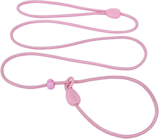 Slip Leash for Dogs 6FT Slip Lead Strong Dog Training Leash Heavy Duty Slip Leash No Pull Dog Slip Lead Comfortable Rope Dog Leash Lightweight Puppy Leash Dog Leash for Small Medium Dogs (Pink, 6FT)