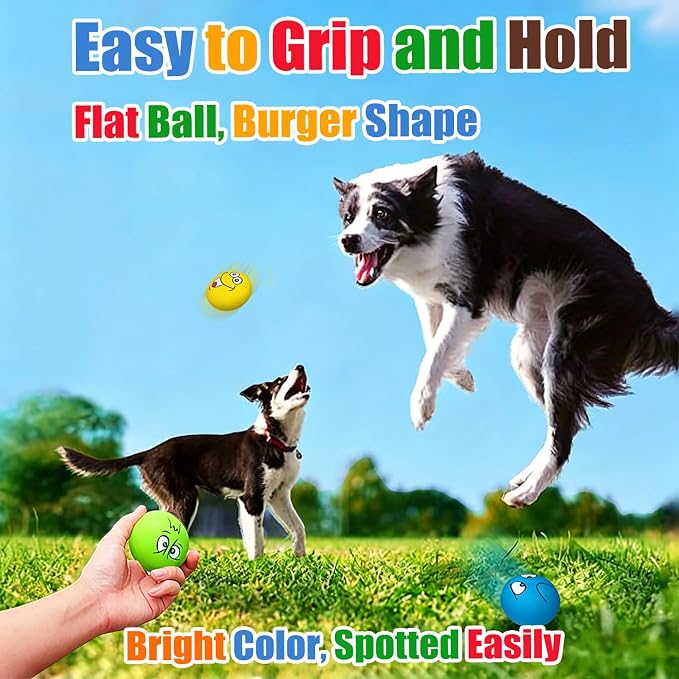 HOLYSTEED Latex Dog Squeaky Toys, Rubber Soft Small Dog Toys Chewing Squeaky Toy, Fetch Play Balls Toy for Puppy Small Pets 6pcs
