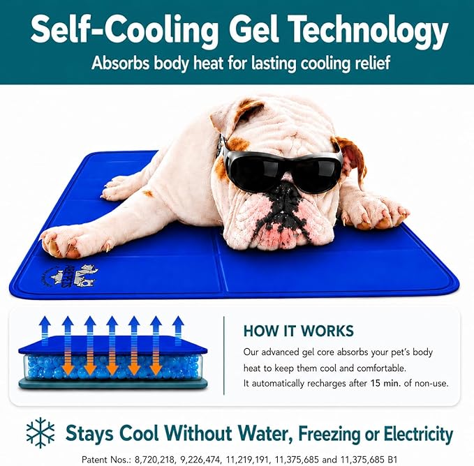 Arf Pets Pet Dog Self Cooling Mat Pad for Kennels, Crates and Beds 19 X 35