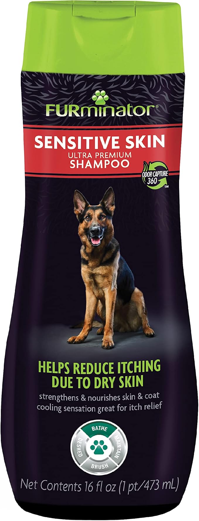 FURminator Sensitive Skin Ultra Premium Shampoo for Dogs, 16 Oz.