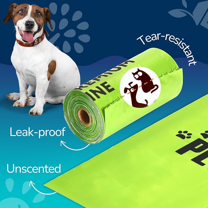 Pet N Pet 360 Counts, Unscented Dog Poop Bags Rolls, 41% Plant Based & 59% PE Poop Bags For Dogs, 24 Rolls Extra Thick Dog Waste Bag, Doggie Poo Bag