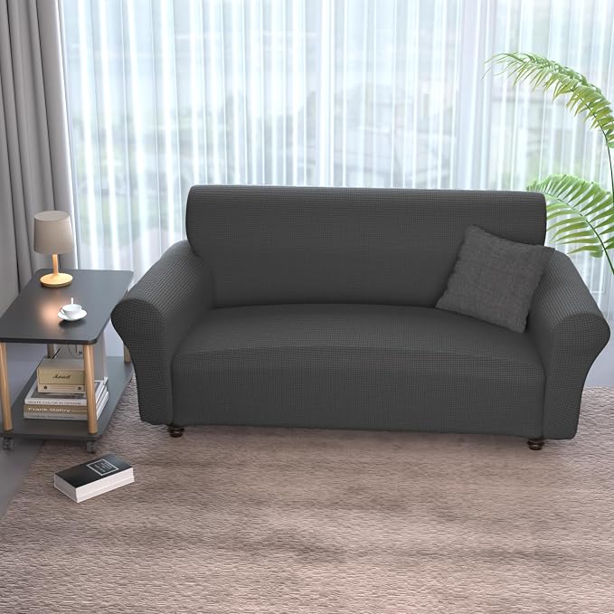 Stretch Couch Covers for 3 Separate Cushion Couch Sofa -Living Room Couch Sofa Cover,Washable Sofa Slipcover,Pet Friendly Furniture Protector with Elastic Bottom,Universal Fit for Home(Gray,Sofa)