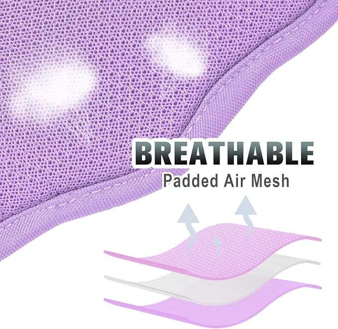 BARKBAY No Pull Dog Harness Large Reflective Dog Harness with Front Clip and Easy Control Handle for Walking Training Running with ID tag Pocket(Violet Purple,M)