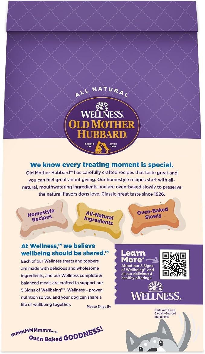 Old Mother Hubbard Wellness Classic Original Mix Dog Biscuits, Natural Training Treats, 4 Flavors, Small Size, 20 oz Bag (Pack of 2)