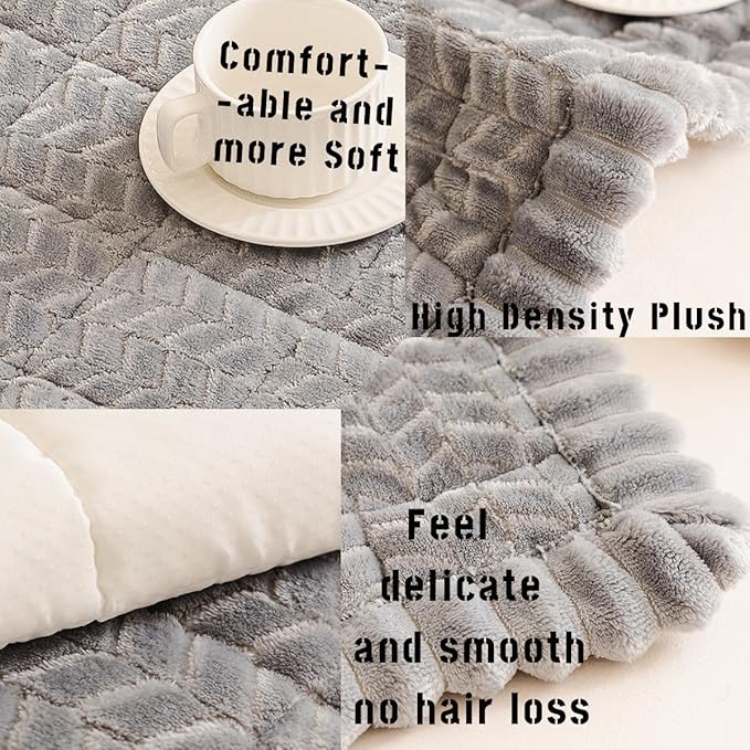 Mitid Sofa Cover Fuzzy Couch Cover for Pet, Couch Covers for Dogs Washable Non-Slip Sofa Slipcover Cushion Protector Pets Friendly Mat