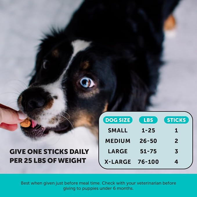 Hemp Calming Dog Dental Sticks - Reduce Stress + Occasional Anxiousness with Melatonin + Hemp to Promote Calm, Reduce Plaque + Tartar, Fresh Breath Teeth Cleaning Treats (Pumpkin Peanut Butter, 30 Ct)
