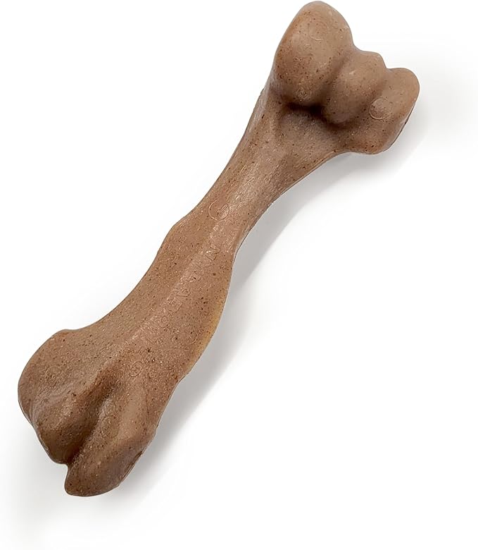 Nylabone Strong Chew Femur Bone Dog Toy Made with Real Bison & Venison, Durable Chew Toys for Aggressive Chewers, Long Lasting Dog Bone, Keeps Dogs Busy, Large Breeds - Up to 50 lbs