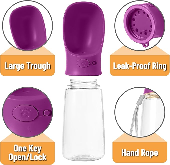 Mr. Pen- Portable Dog Water Bottle, 19 oz, Large, Leak Proof Puppy Water Dispenser with Drinking Feeder for Pets, Outdoor Walking, Hiking, Travel, Not Dishwasher Safe