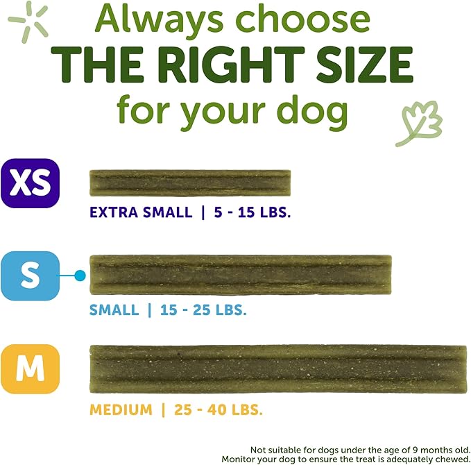 Wellness WHIMZEES Freshzees Natural Dog Dental Treat, Soft Chews, Freshens Breath, Small Size, 14.81 oz Bag, 28 Count