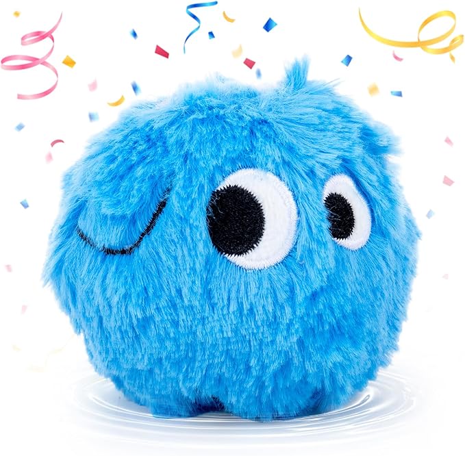 lilfrd Squeaky Dog Chew Toys, Spiky Bouncy Rubber Dog Toy Balls, Plush Toy for Small Medium Dogs, Teeth Cleaning