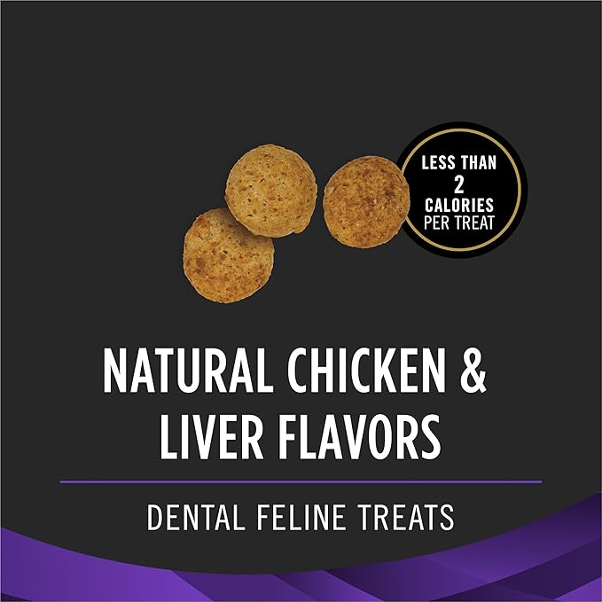 Pro Plan Veterinary Diets Purina Dental Bites Cat Treats - 1.8 oz. Pouch (Pack of 2)