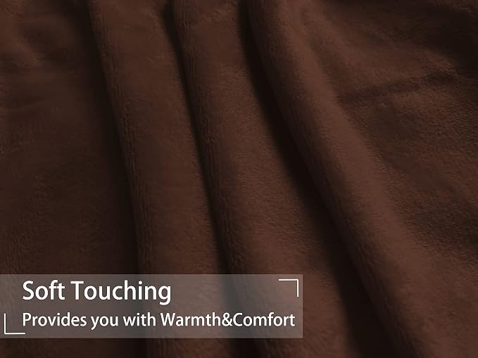 iMaylex Soft Puppy Flannel Fleece Blanket for Pet Dog Cat, Plush Microfiber, Cozy and Lightweight, Coffee, Pet, 27 x 39 inch (70 x 100 cm)