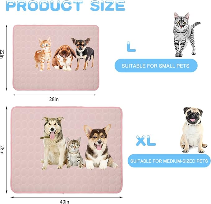Dog Cooling Mat, Upgraded Arc-Chill Cooling Mat for Dogs Q-Max>0.4, Washable Dog Cooling Pad, Non-Slip Portable Cooling Pad for Dogs, Self-Cooling Bed for Small Medium Large Dogs Cats Indoor Outdoor