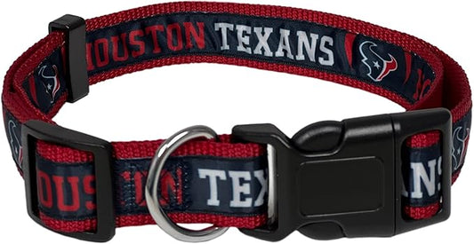 Pets First NFL Houston Texans Licensed PET COLLAR, Extra Large - Heavy-Duty, Strong, and Durable Dog Collar. Available in 31 Football Teams and 4 Sizes