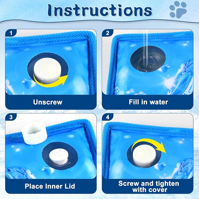 Dog Cooling Mat 2.0, Universal Pet Cooling Pad, Double-Sided Durable Water-Resistant, Portable and Easy to Clean, Suitable for All Pets, Keep Your Pet Cool Indoors and Outdoors (18" x 18")
