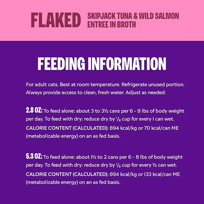 Wellness CORE Signature Selects Flaked Adult Wet Cat Food,Natural,Protein-Rich,Grain Free,2.8 Ounce (Skipjack Tuna & Wild Salmon),(Pack of 24)