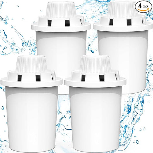 (4 Pack) Pet Water Fountain Filters Replacement, Filter Cartridge for lesotc Dog Water Fountain/Dog Water Bowl Dispenser, High-Efficiency & Safer & Cleaner Water