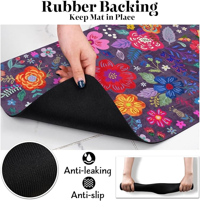 Dog Food Mats for Floors, Absorbent Dog Bowl Mat for Food and Water Dispenser, Quick Dry Cat Food Mat Pet Supplies