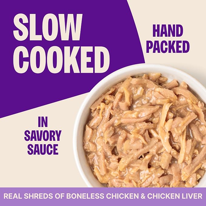 Wellness CORE Signature Selects Shredded Kitten Canned Wet Cat Food, Natural, Protein Rich, Grain Free, Chicken Entrée Recipe, 5.3 oz, Pack of 12 Cans
